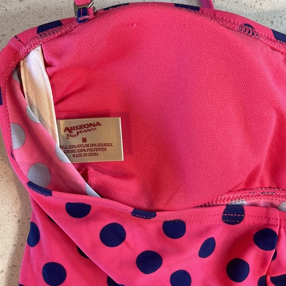 Women’s Arizona pink polka dots tankini size Medium, great condition. - Picture 6 of 10